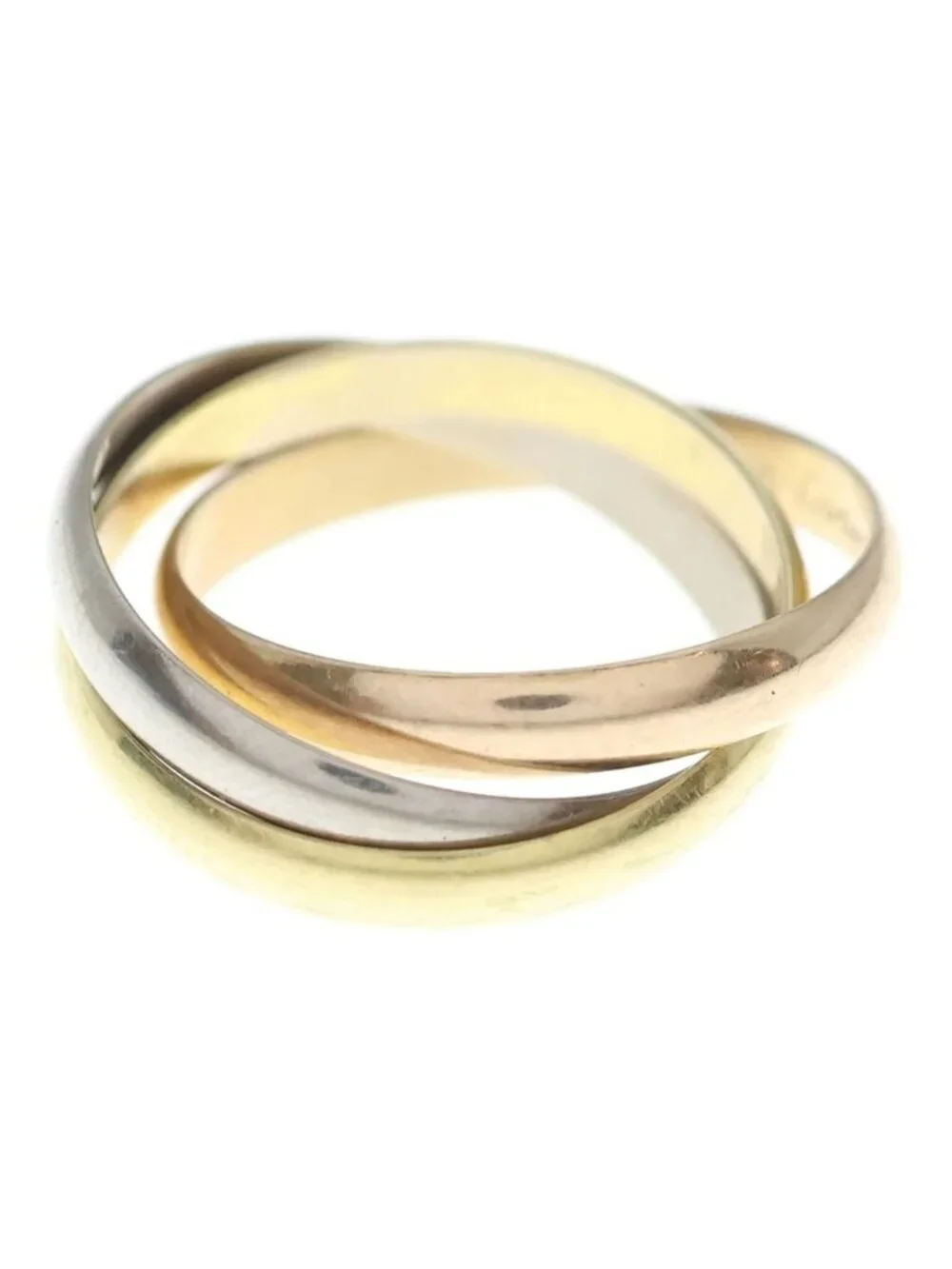 Cartier Trinity Ring Triple Strand Gold Silver